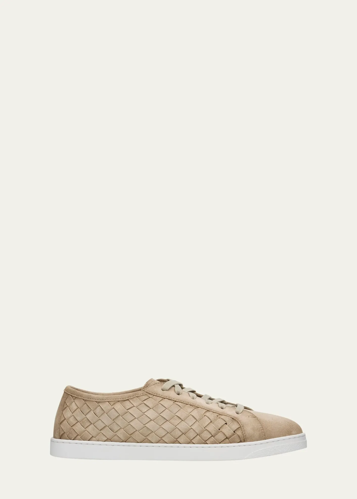 MagnanniMen's Kennedy Woven Suede Low-Top Sneakers