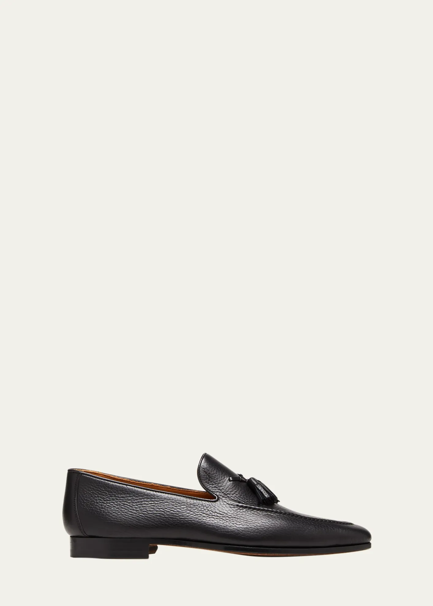 MagnanniMen's Seneca Grained Leather Tassel Loafers
