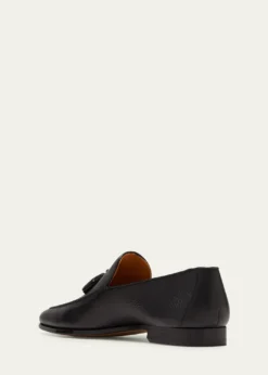 MagnanniMen's Seneca Grained Leather Tassel Loafers