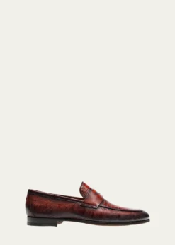 MagnanniMen's Vincente Lizard Penny Loafers