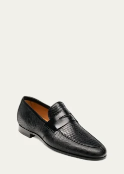 MagnanniMen's Vincente Lizard Penny Loafers