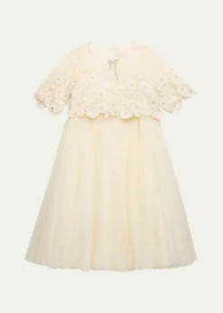 Maison AvaAnne Embellished Floral Dress, Size 12-14