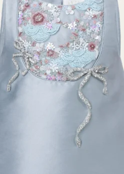Maison AvaGirl's Seraphine Embellished Crystal Bow Mini Dress, Size 12-14