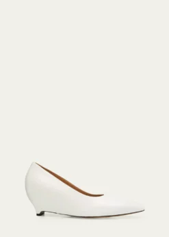 Maison MargielaCourt Shoe Leather Wedge Pumps