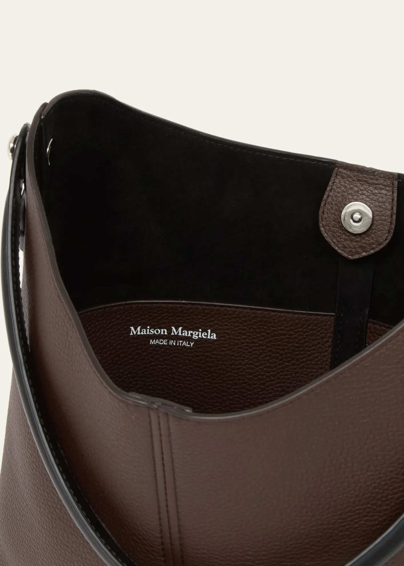 Maison MargielaDress-Age Leather Hobo Bag
