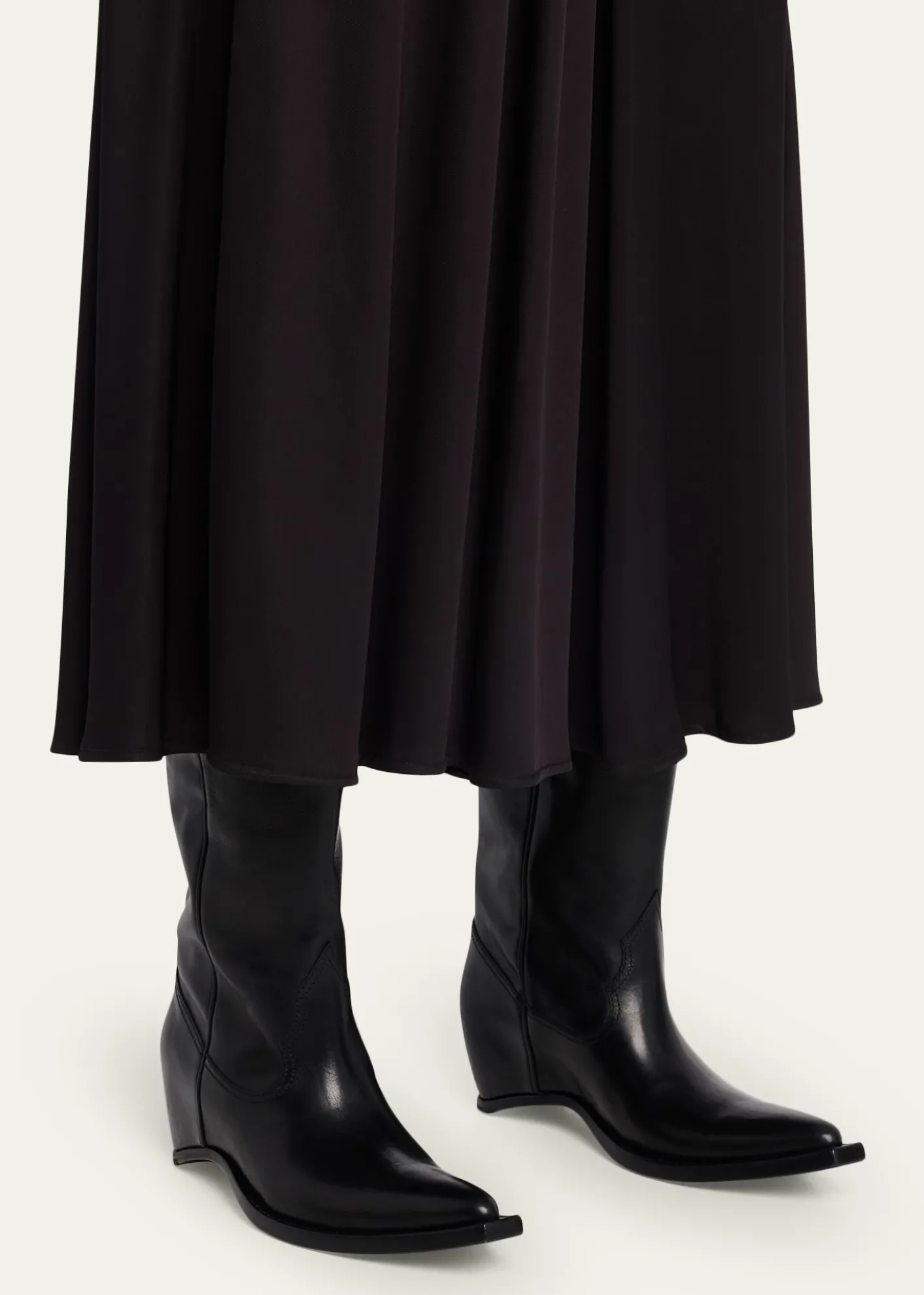 Maison MargielaHeel-Less Leather Cowboy Boots