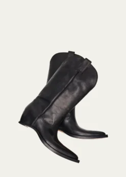 Maison MargielaHeel-Less Leather Cowboy Boots