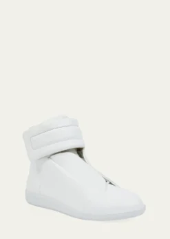 Maison MargielaMen's Future Leather High-Top Sneakers