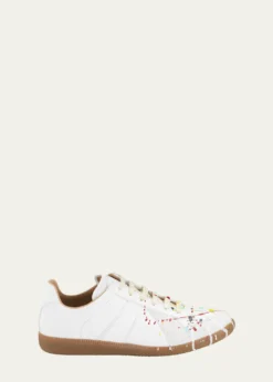 Maison MargielaMen's Replica Paint-Splatter Sneakers