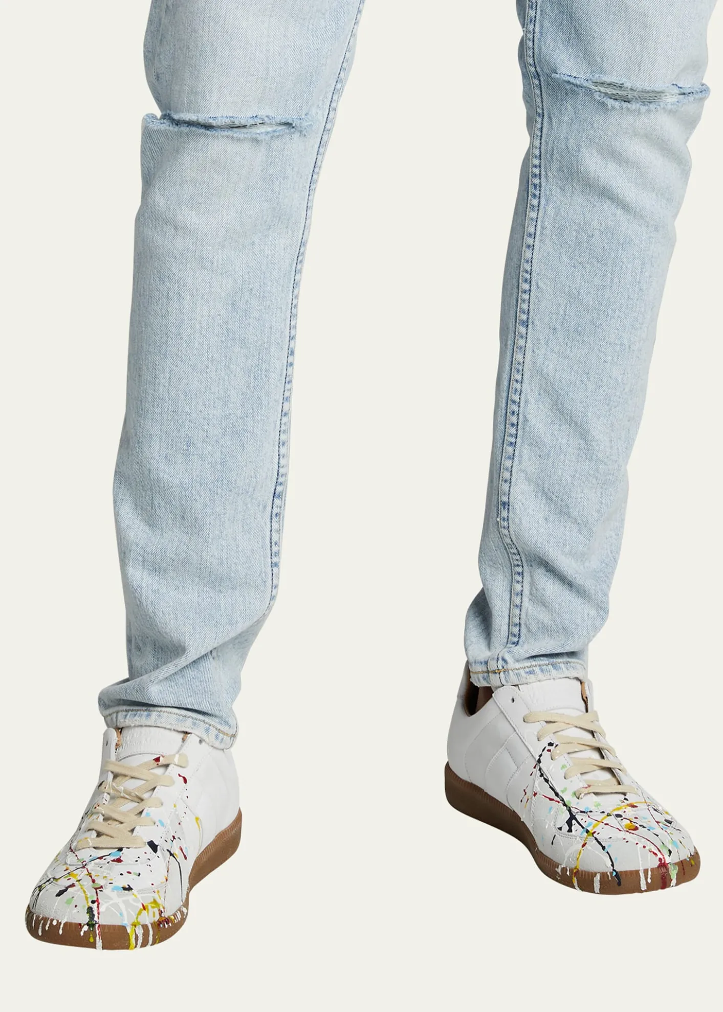 Maison MargielaMen's Replica Paint-Splatter Sneakers