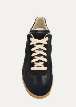Maison MargielaMen's Replica Leather Low-Top Sneakers