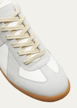 Maison MargielaMen's Replica Leather Low-Top Sneakers