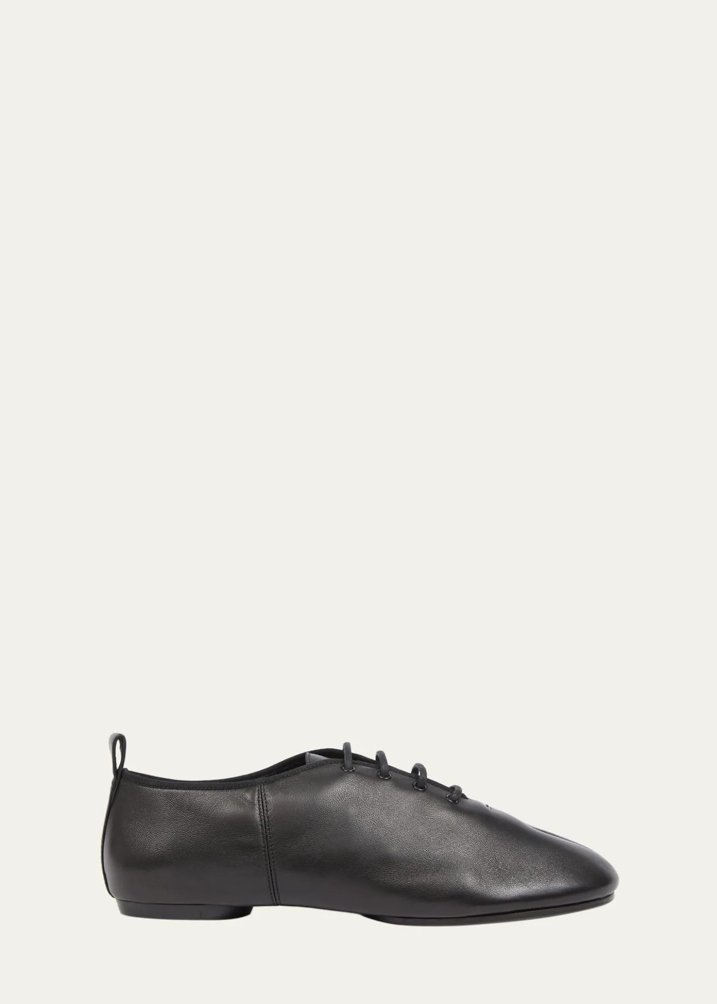 Maison MargielaMen's Tabi Jazz Leather Lace-Up Ballerina Flats