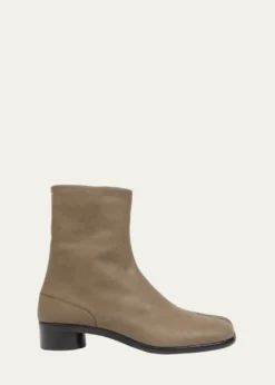 Maison MargielaMen's Tabi Leather Ankle Boots