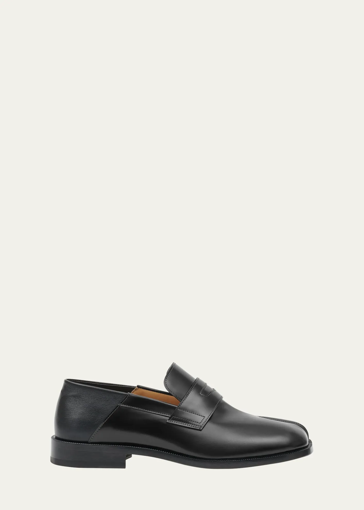 Maison MargielaMen's Tabi Leather Penny Loafers
