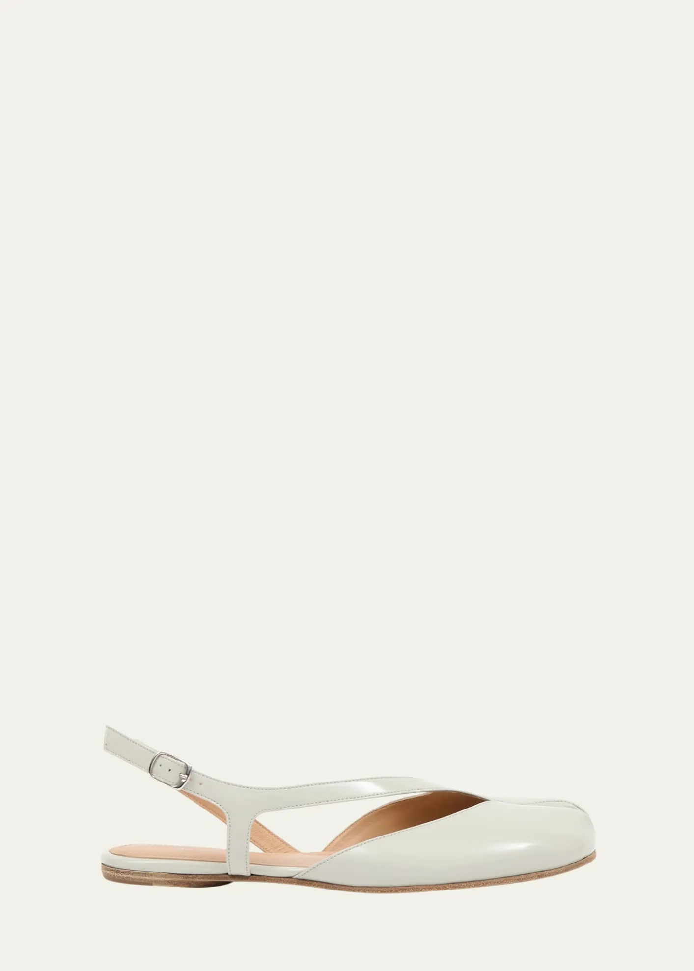 Maison MargielaTabi Leather Split-Toe Slingback Flats