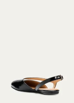 Maison MargielaTabi Leather Split-Toe Slingback Flats