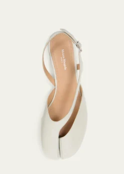 Maison MargielaTabi Leather Split-Toe Slingback Flats