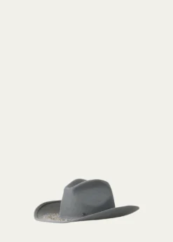 Maison MichelAustin Fairy Dust Strass Wool Felt Cowboy Hat