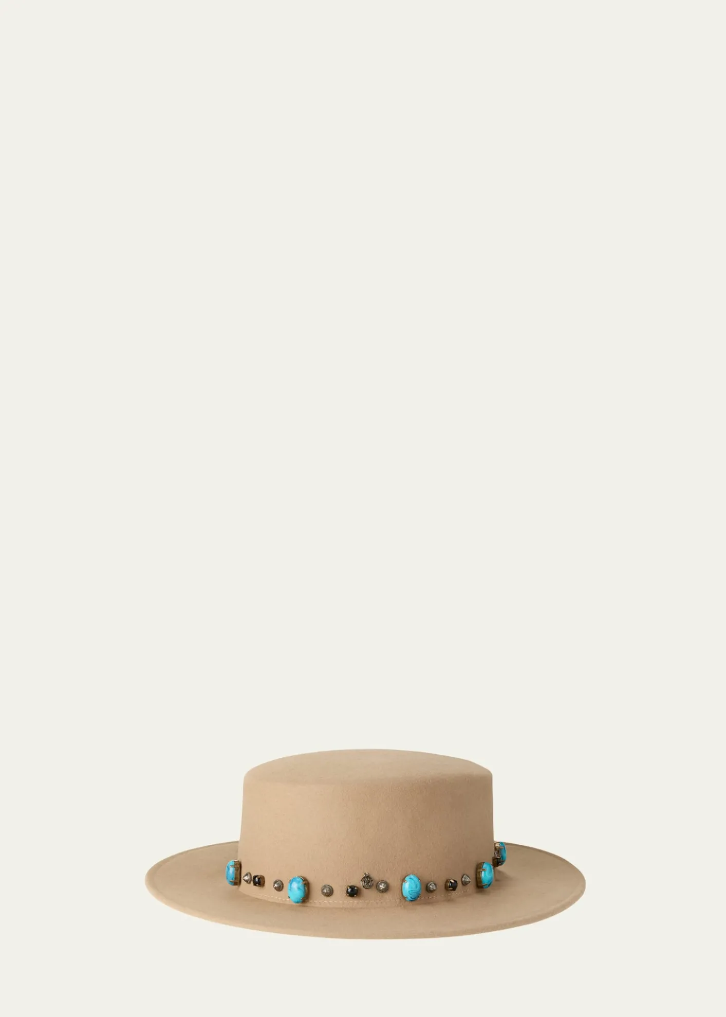 Maison MichelKiki Stone & Studs Wool Felt Gaucho Hat