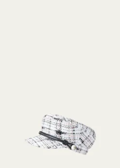 Maison MichelNew Abbey Tweed Newsboy Cap