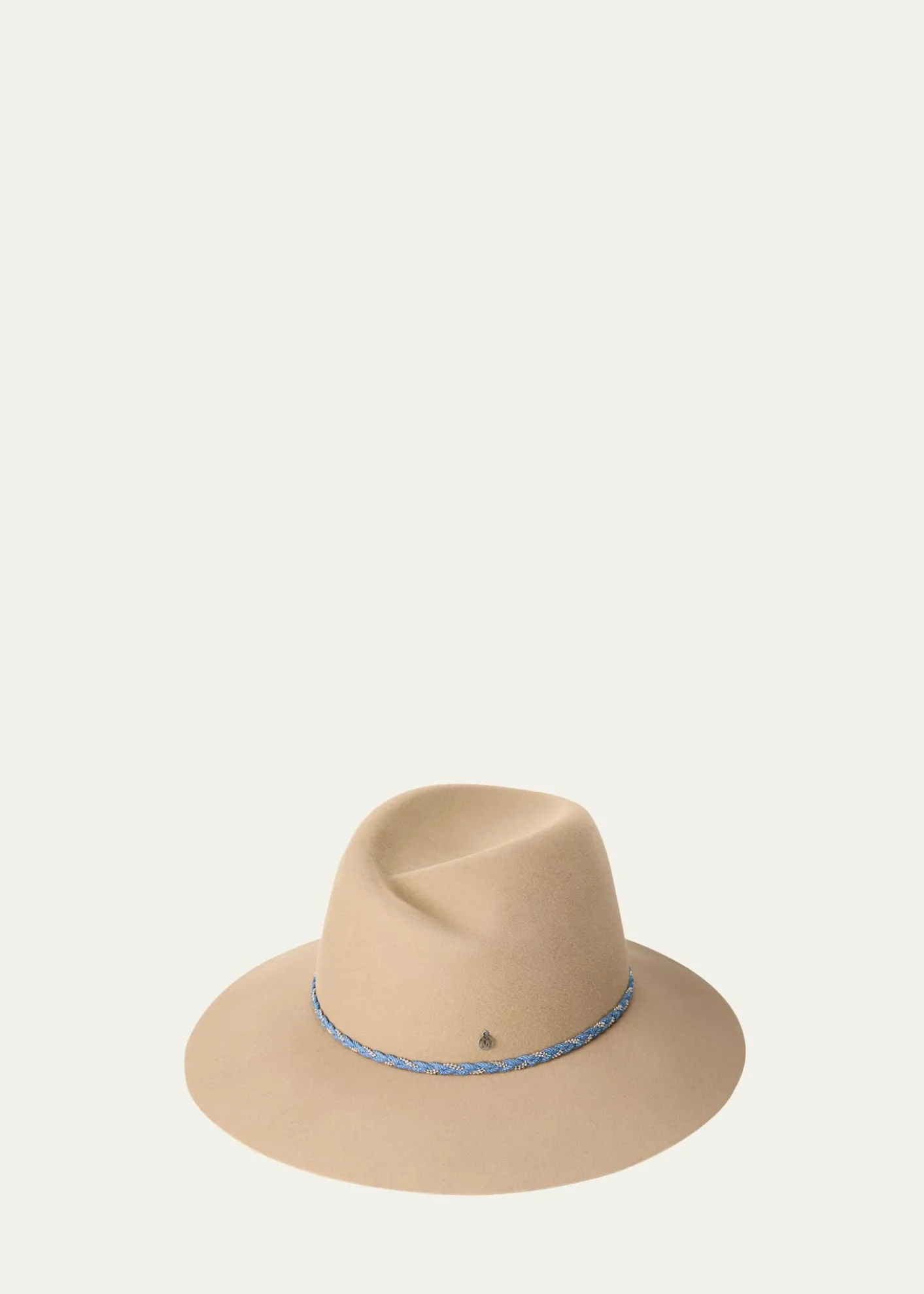 Maison MichelVirginie Braided Denim Wool Felt Fedora Hat