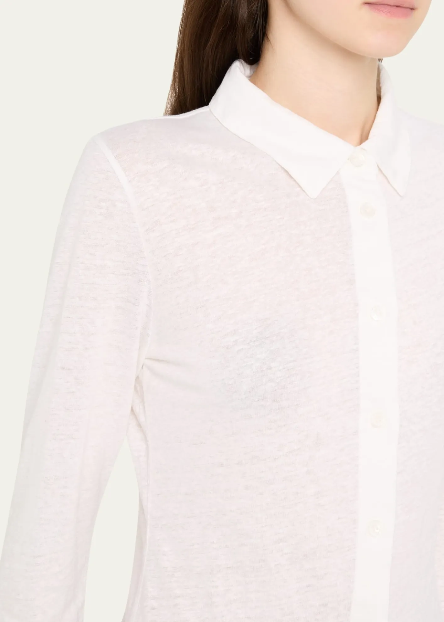 Majestic FilaturesButton-Down Stretch Linen Shirt