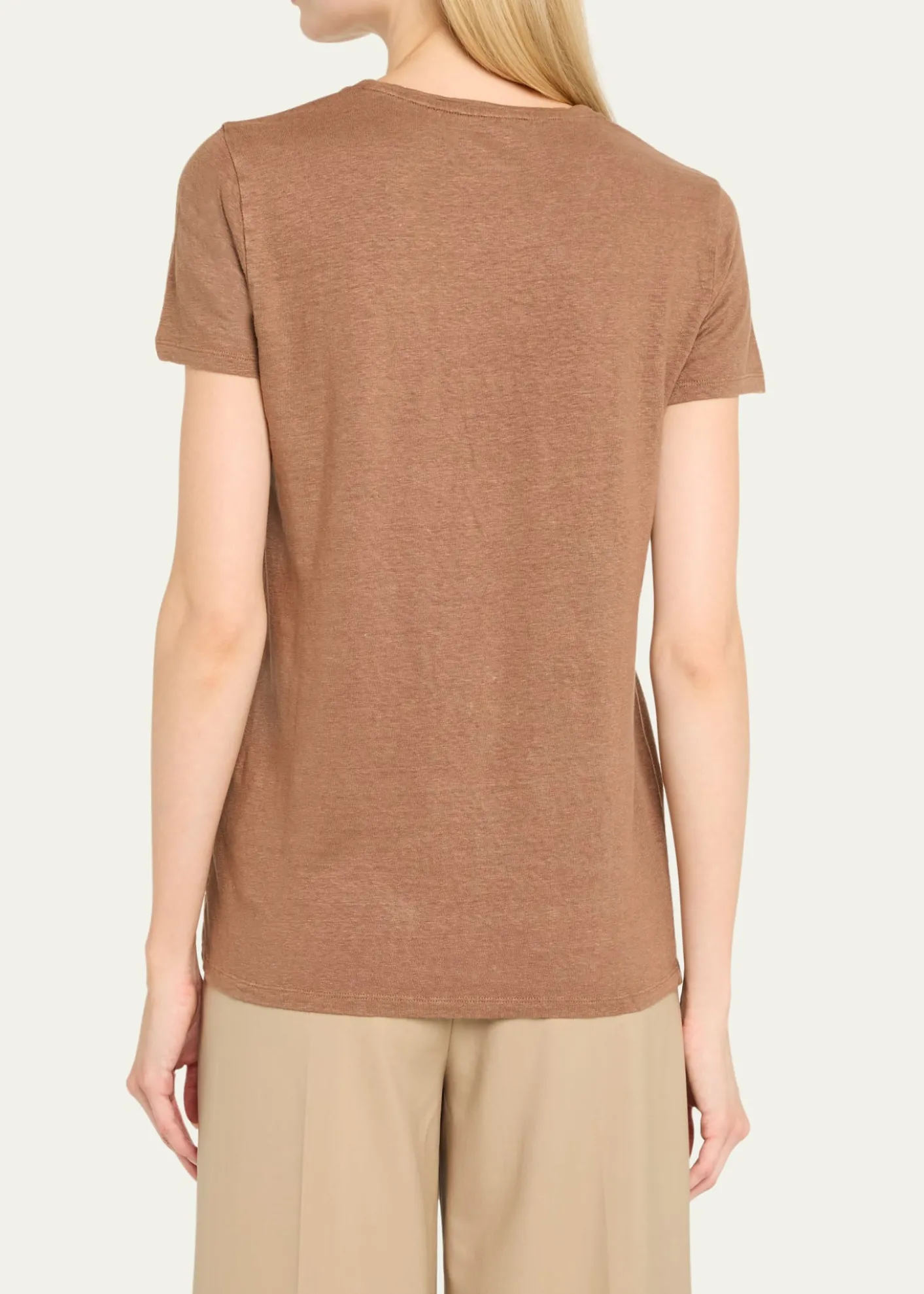Majestic FilaturesCrewneck Stretch Linen Tee