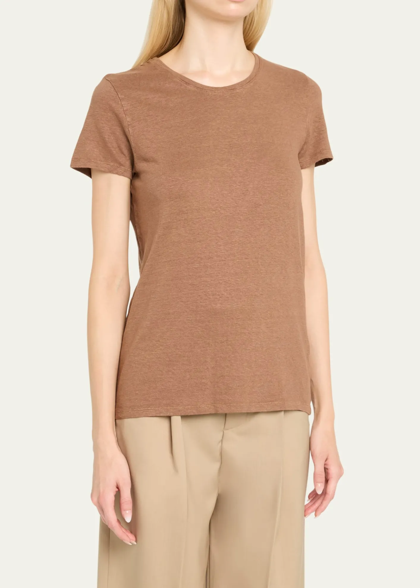 Majestic FilaturesCrewneck Stretch Linen Tee