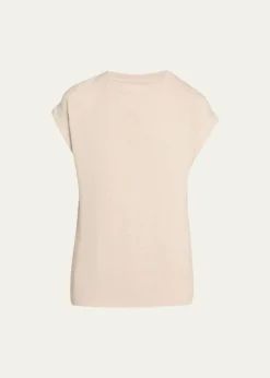 Majestic FilaturesFrench Terry Rolled-Cuff Short-Sleeve Crewneck Tee
