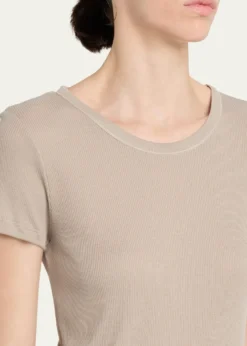 Majestic FilaturesLyocell Cotton Baby Rib Knit T-Shirt