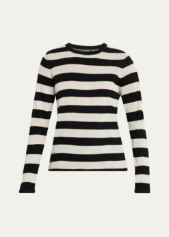 Majestic FilaturesMachine Washable Cashmere Striped Pullover
