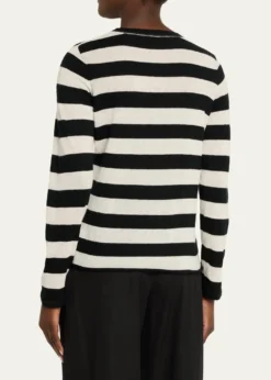 Majestic FilaturesMachine Washable Cashmere Striped Pullover