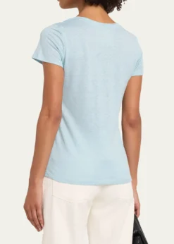 Majestic FilaturesShort-Sleeve Stretch Linen Top