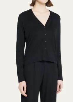 Majestic FilaturesSoft Touch Button-Front Cardigan