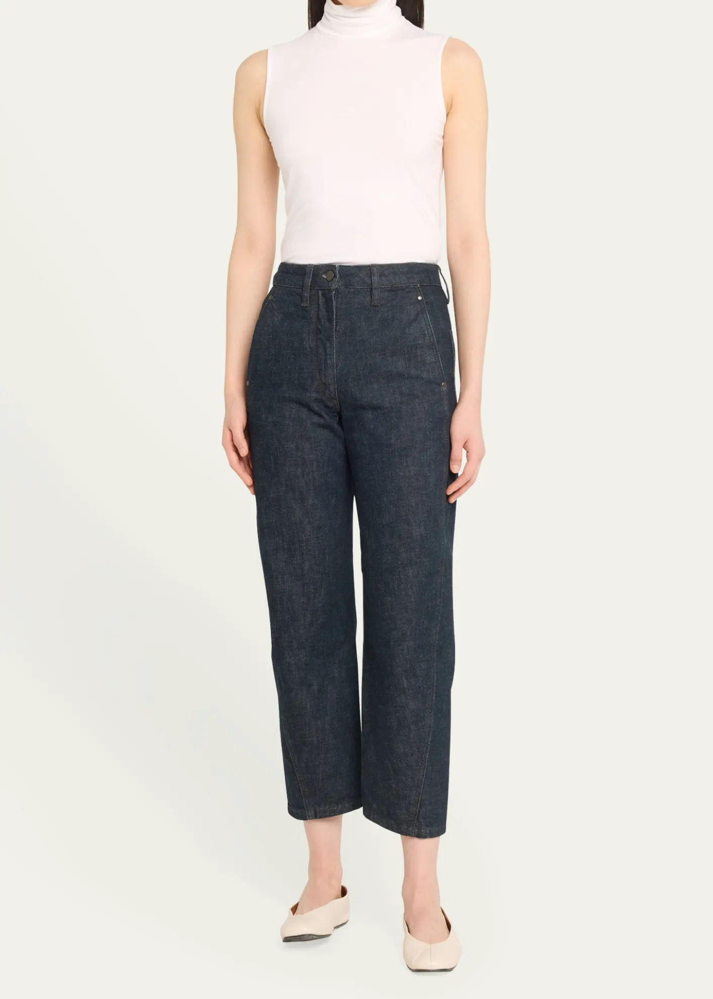 Majestic FilaturesSoft Touch Sleeveless Stretch Turtleneck