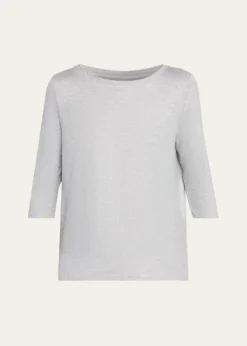 Majestic FilaturesSoft Touch 3/4-Sleeve Metallic Jersey T-Shirt