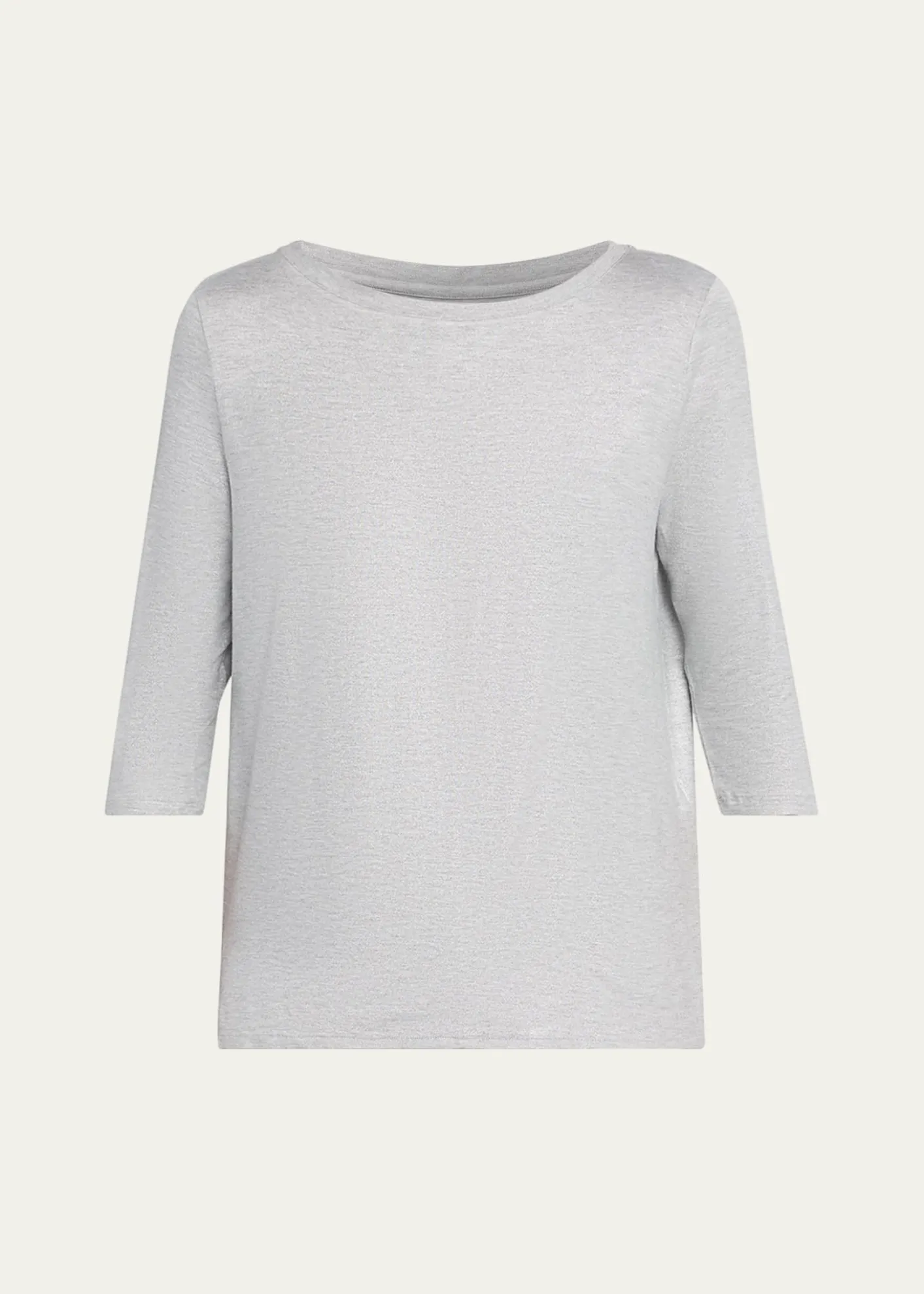 Majestic FilaturesSoft Touch 3/4-Sleeve Metallic Jersey T-Shirt