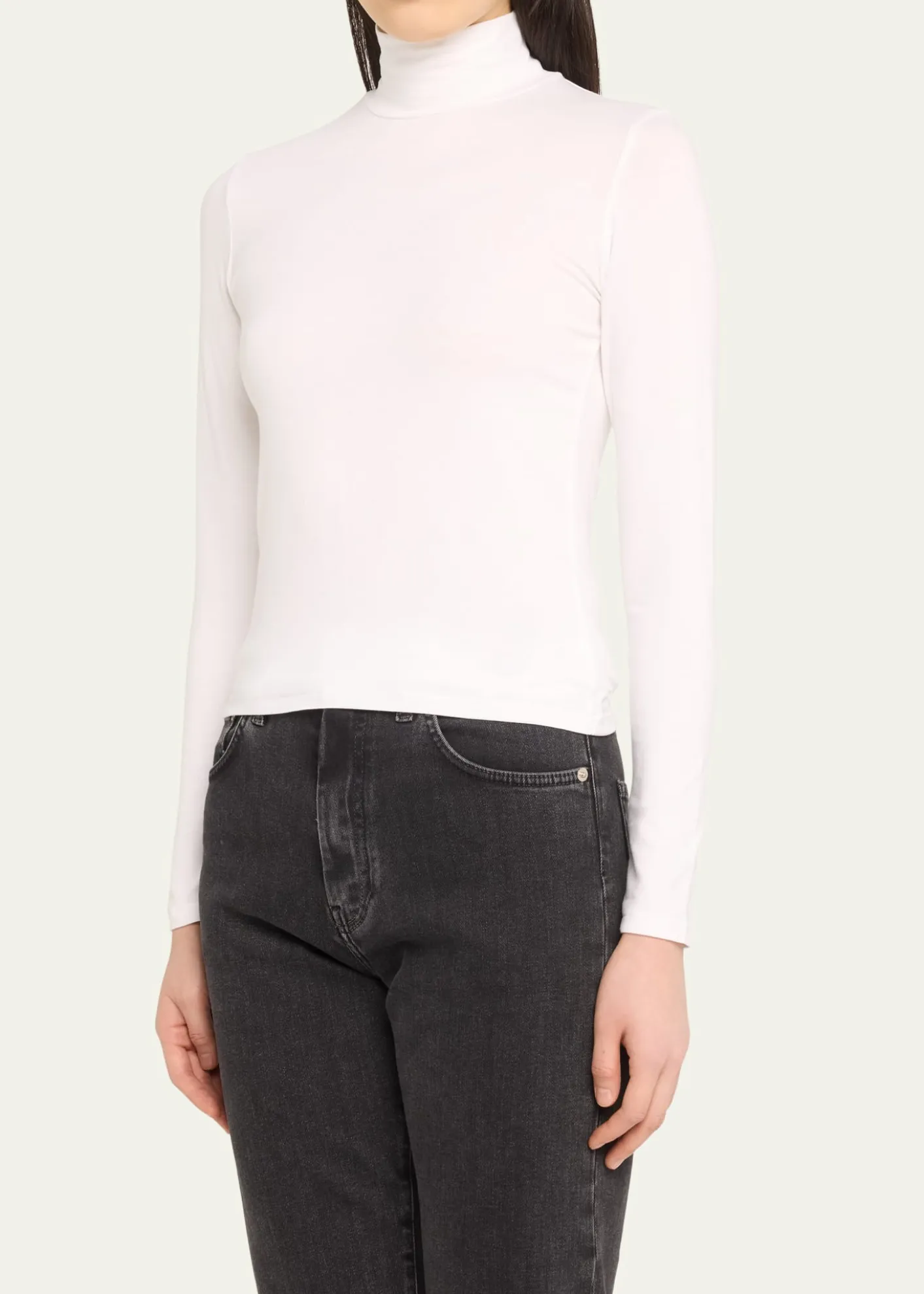 Majestic FilaturesSoft Touch Mock Turtleneck Top