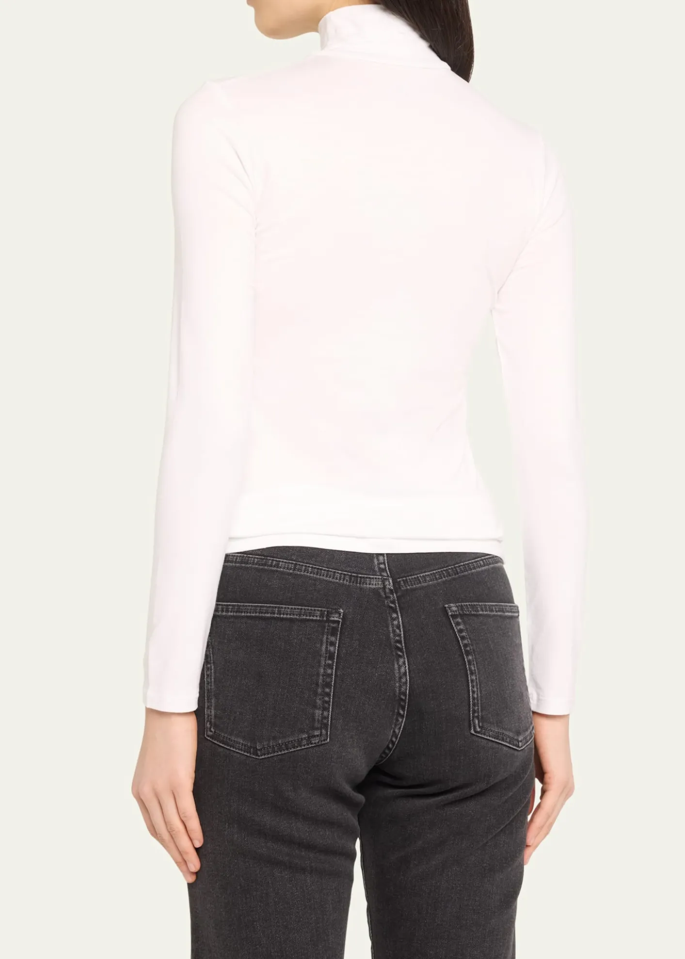 Majestic FilaturesSoft Touch Mock Turtleneck Top