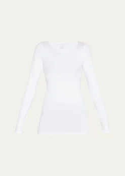 Majestic FilaturesSoft Touch Marrow-Edge Long-Sleeve Top