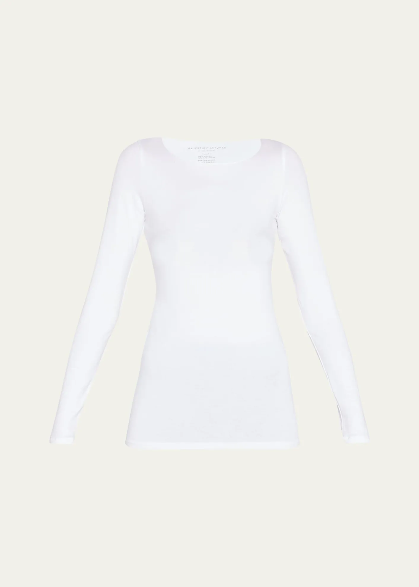 Majestic FilaturesSoft Touch Marrow-Edge Long-Sleeve Top