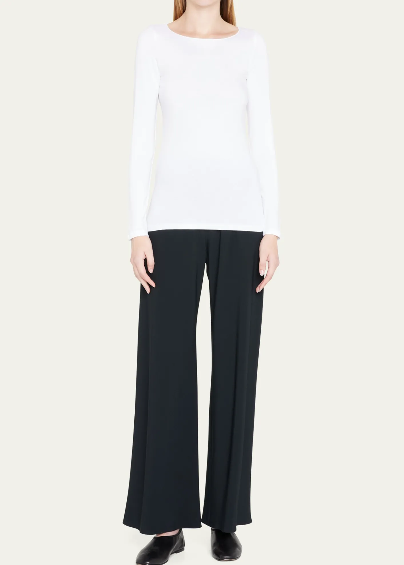 Majestic FilaturesSoft Touch Marrow-Edge Long-Sleeve Top