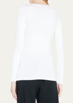 Majestic FilaturesSoft Touch Marrow-Edge Long-Sleeve Top
