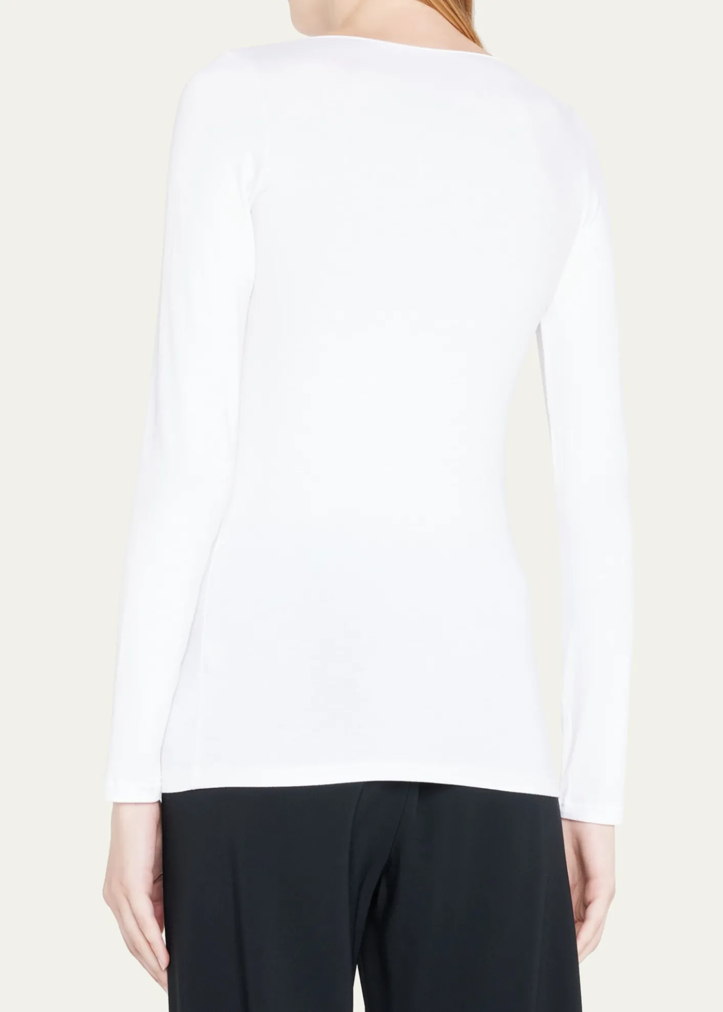 Majestic FilaturesSoft Touch Marrow-Edge Long-Sleeve Top