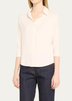 Majestic FilaturesSoft Touch Semi-Relaxed Button-Front Shirt