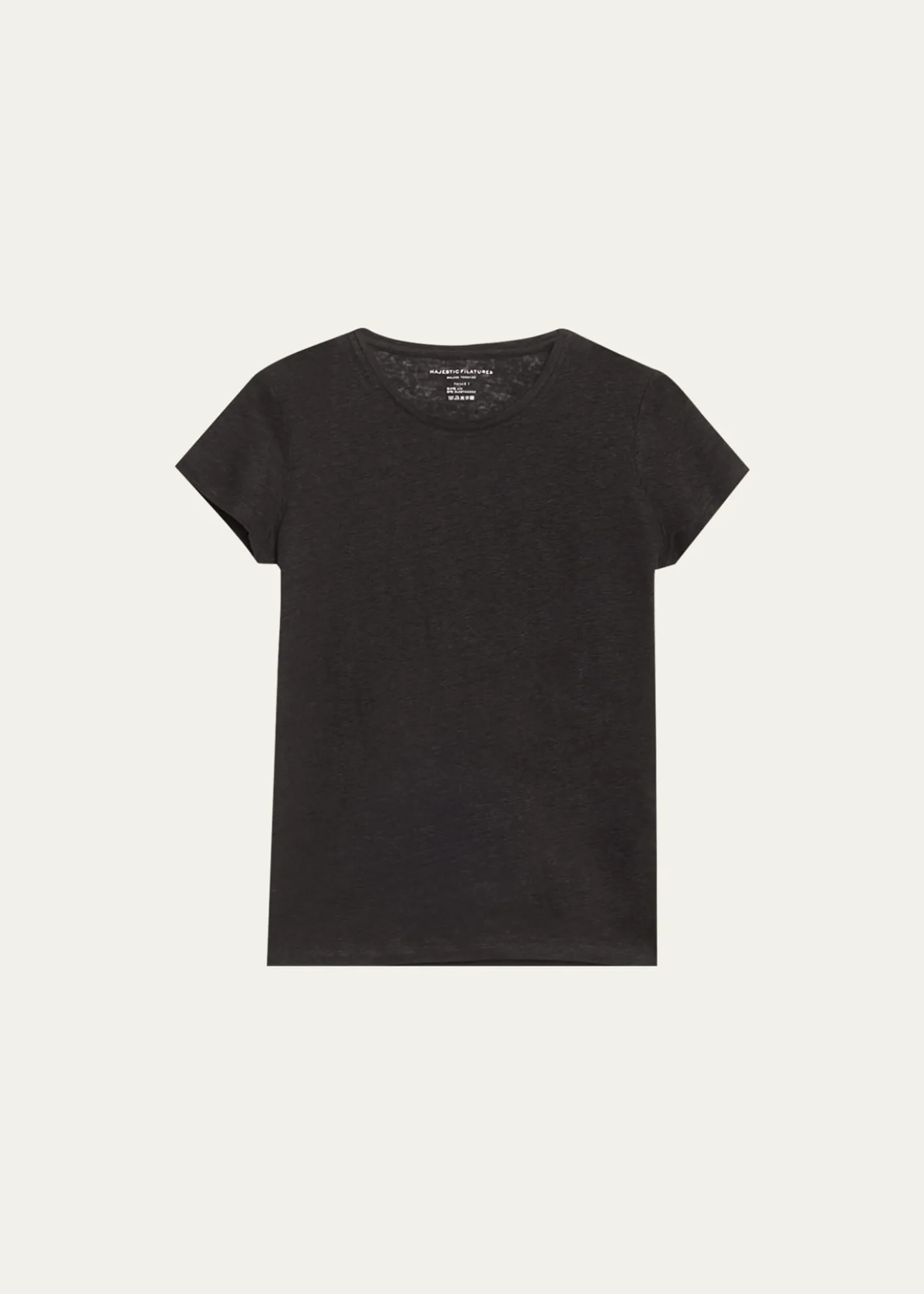 Majestic FilaturesStretch Linen Crewneck Tee