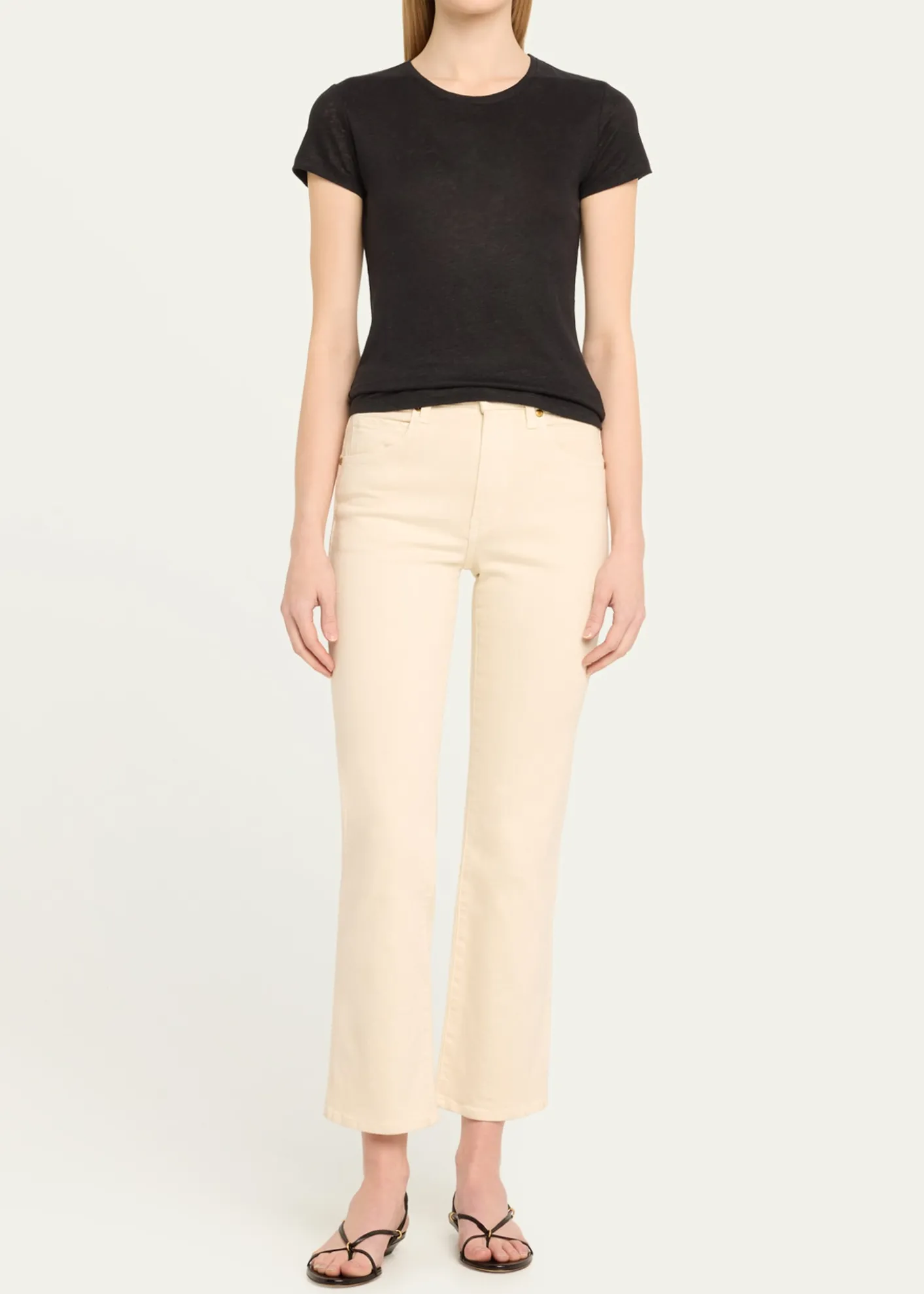 Majestic FilaturesStretch Linen Crewneck Tee