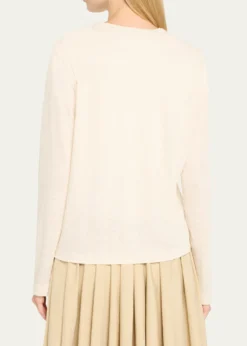 Majestic FilaturesV-Neck Button-Down Long-Sleeve Stretch-Linen Cardigan