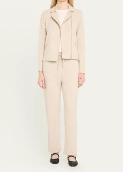 Majestic FilaturesZip-Front French Terry Moto Jacket